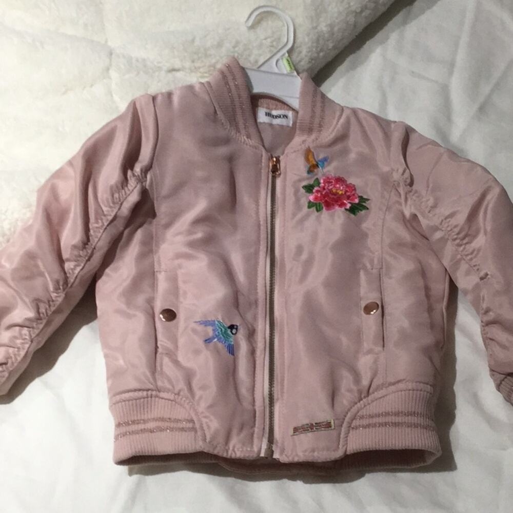 Hudson 3t pale pink front zip jacket NWT perfect